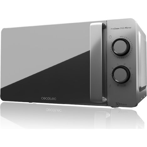 Cecotec – Micro-ondes à poser 20 L – Puissance 700 W, Gril 800 W – Technologie 3DWave, revêtement Ready2Clean – Minuterie 30 min