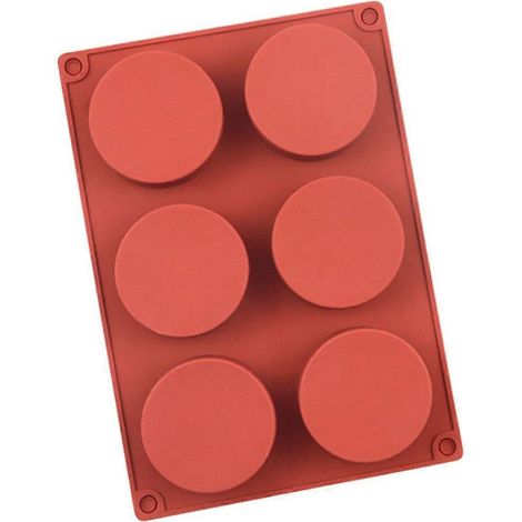 Moule à gâteau rond en silicone antiadhésif 6 cavités pour cuisson de pain et chocolat (1/4)