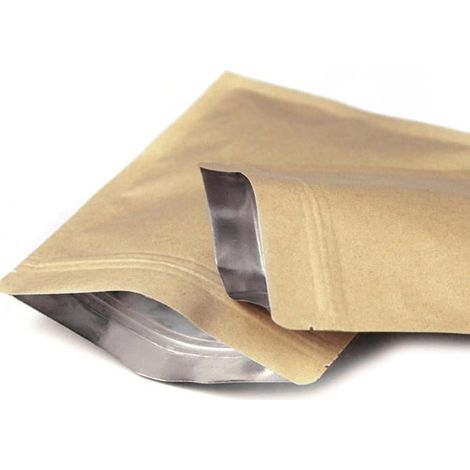 5.51 mil Kraft Paper Resealable Mylar Bags with Zip Closure for Food Storage (50, 8 x 11 cm (3.1 x 4.3 inch)) (1/5)