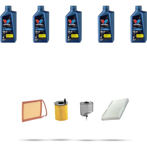 Kit tagliando 4 FILTRI e 5L OLIO compatibile con Peugeot 408 1.6 HDI 82kw dal 2012 (1/5)