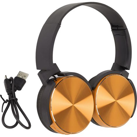 Casque Gaming Sans Fil 450BT avec Subwoofer, Réglable et Multifonction pour Jeux, Version Dorée (1/5)