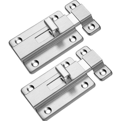 MINKUROW Pestillo De Puerta Paquete De 2 Cerradura De Seguridad De Acero Inoxidable Para Baño Inodoro Ventana Muebles Cerradura De Puerta Para Mascotas (1/5)