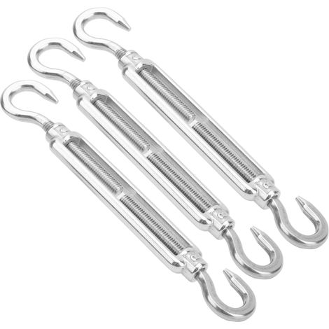 Lot de 10 tendeurs de câble en acier inoxydable 304 avec crochet et tendeur à crochet M6 (1/5)