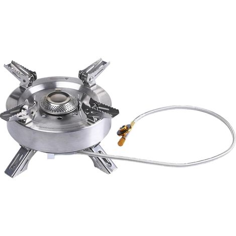 Saturn Réchaud à Gaz de Camping de Haute Puissance 4400W-11000W avec Double Préchauffeur, Brûleur à Gaz Pliable et Portable avec Étui de Transport (1/5)