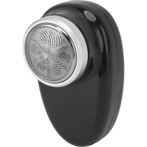 Mini tondeuse à barbe sans fil, lame arquée en forme de grille, rechargeable par USB, étanche, avec affichage numérique, noire. (1/5)