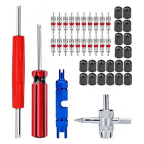 Kit di attrezzi per la riparazione e lo smontaggio del corpo valvole di moto e biciclette (a doppia testa e a testa singola) (44 pezzi). (1/5)