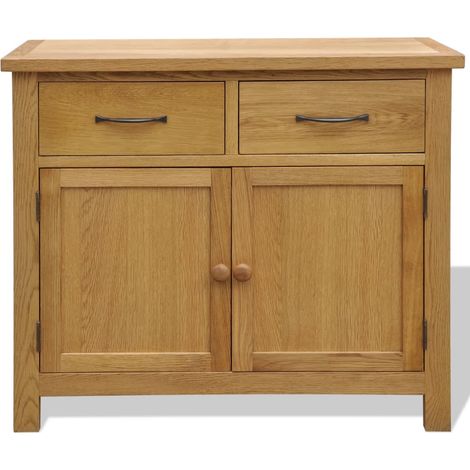 Maison Exclusive - Credenza 90x33,5x83 cm in Legno Massello di Rovere