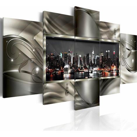 Tableau nuit à new york II - 200 x 100 cm (1/4)