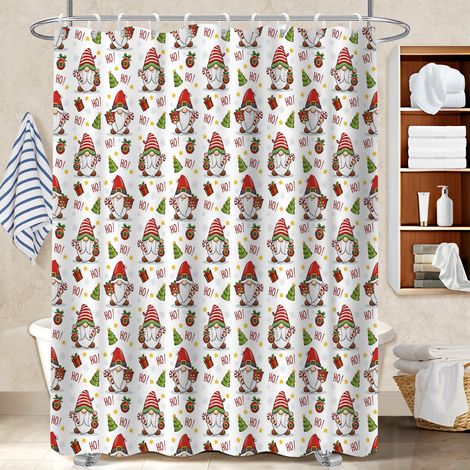 Voile de douche polyester 180x180 imperméable cache baignoire pour avec accessoires assortis (1/5)