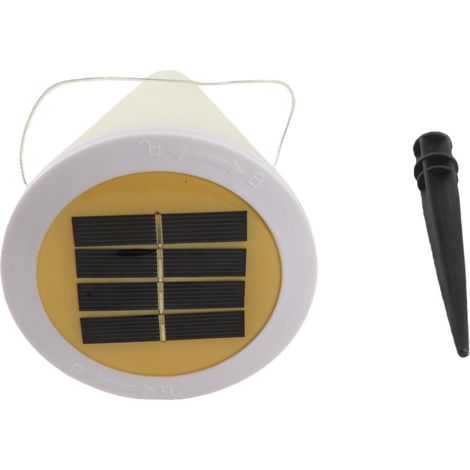 Konische LED-Solar-Hängeleuchte zum Einstecken in den Boden, wasserdicht, für die Garten- und Hofdekoration, weißes Licht (1/5)