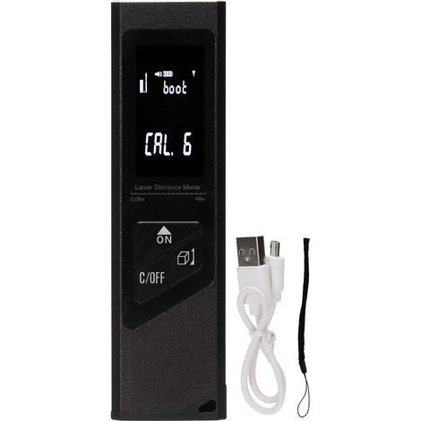 Telémetro láser infrarrojo de 40 metros, recargable por USB, negro. (1/3)