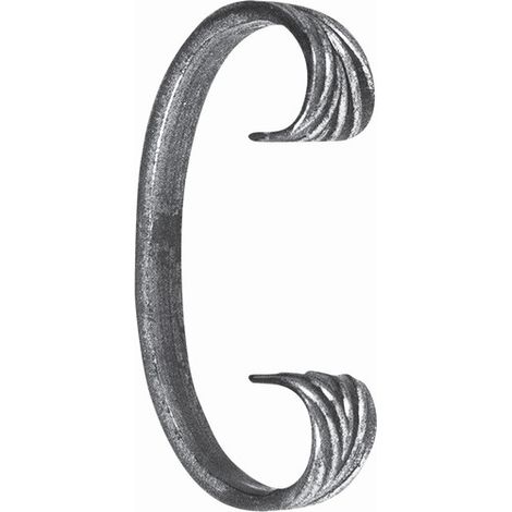Deco Fer Forge – Volute en C fer forgé à souder – Dimensions 110x60mm – Section fer plat 12x6mm – Pour embellir portails et clôtures