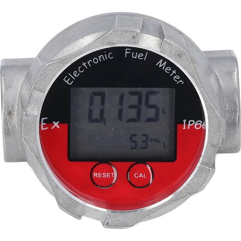Débitmètre à turbine numérique 1 pouce avec écran LCD, débitmètre haute précision pour diesel, essence, eau, débit maximal 20 MPa (1/4)