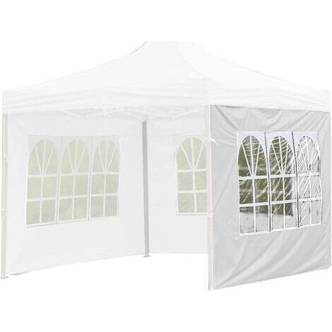 [JAMAIS UTILISÉ]Tente imperméable avec 1 panneau latéral, paroi latérale de 0,15 mm d'épaisseur, 2 couleurs, 12 tailles (couleur : blanc, taille : 3 x 2 m) (1/4)