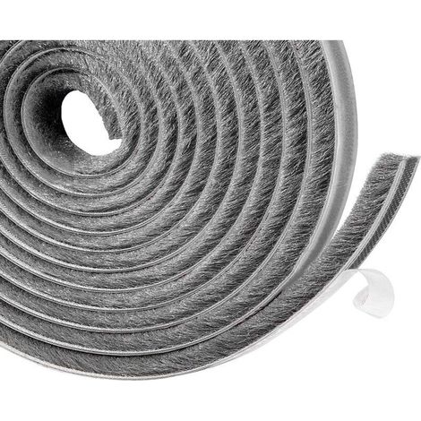 Joint Fenetre Isolation, Boudin de Porte Isolant Froid, Joint Porte Entree, 10 m (L) x 9 mm (l) x 9 mm (T) idéal pour l'isolation Contre Le Froid, Le Bruit & l'humidité - Gris (1/5)