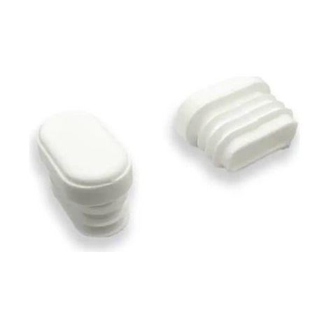 Ajile - Embout ovale BLANC pour pied et tube de diam. 30 x 15 mm (1/3)