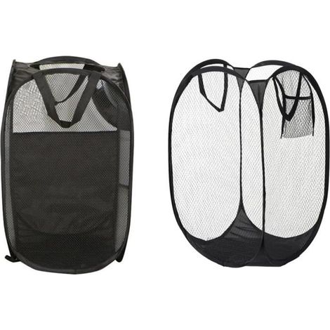 2Pièces Pop Up En Maille Corbeilles À Linge,Corbeilles À Linge Pliable Pop Up,Respirant Nid D'Abeille,Convient Aux Chambres [CA175] (1/5)
