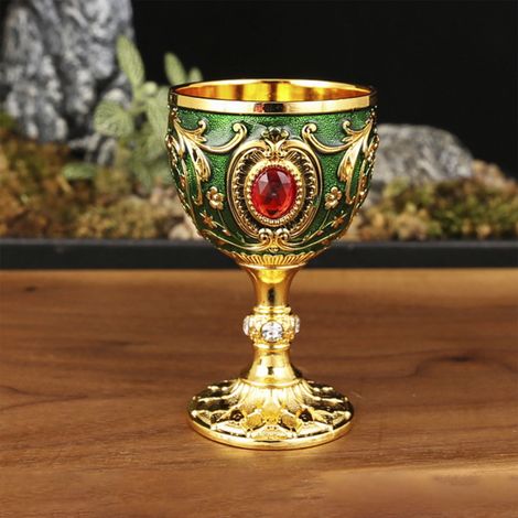 Verre À Vin En Alliage - Style Rétro Cour - Gravé - Sans Bris - 1 Oz - Pour Décoration Intérieure Et Collecte - 2 Pièces (1/5)