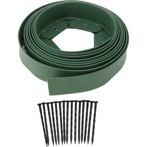 Kit de Bordure de Jardin Paysager avec 15 Piquets en PE pour Délimiter Pelouse et Plates-bandes (1/5)