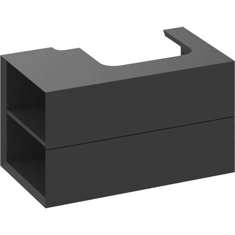 Ravak Lite - Mobile lavabo 80x45x43 cm, 2 cassetti, nero opaco X000001874 (1/5)