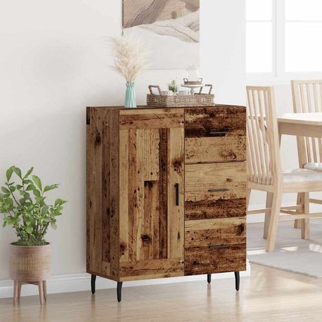 Buffet-Meuble de rangement Bois Ancien 69,5 x 34 x 90 cm Bois d'ingénierie et fer 157332 (1/5)