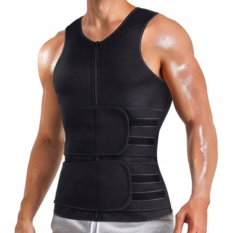 Chaleco deportivo para hombre para gimnasio, neopreno, moldeador, XXL (1/5)