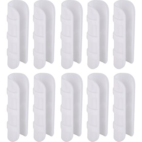 Gewächshausfolienclips – Legierung – 80x32mm/81x23mm/82x20mm/80x16mm Weiß – 10 Stück – Robust und temperaturbeständig (1/5)