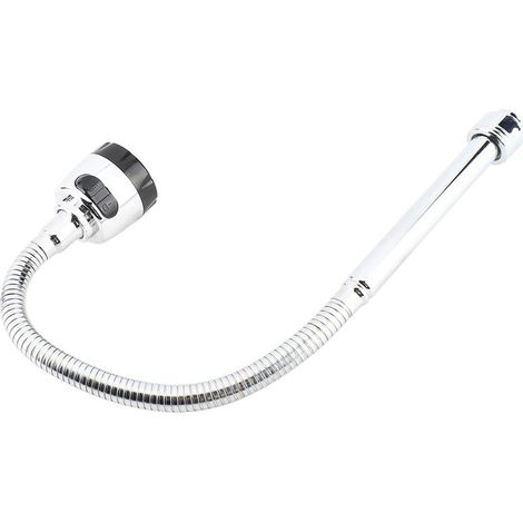 Robinet de Cuisine Flexible en Acier Inox 304 avec Buse Rotative 360°, Tête Double-Fonction et Cartouche Céramique (27cm, Chrome) (1/5)