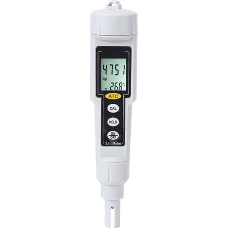 Salinomètre numérique portable CT3081 : mesure de la salinité, de la température et de l'humidité pour piscine d'eau salée. (1/5)