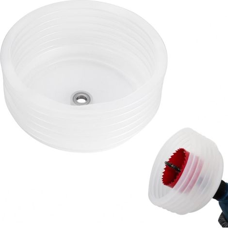 Accessoires pour scie cloche, bac à poussière, bac à cendres, foret, protection contre la poussière, attrape-poussière pour perceuse, scie cloche pour perforateur de 1,6 à 10,92 cm (1/5)