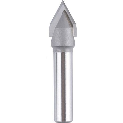 2 flûtes 60 degrés V - Diamètre de coupe : 12 mm - Tige : 8 mm - Fraise CNC - Fraise à tige pour veines, chanfreinages et rainures en V.