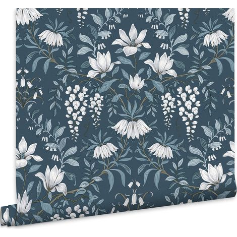 Laura Ashley Parterre Dark Seaspray Vliestapete - 10mx52cm