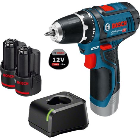Bosch avvitatore a batteria GSR 12V-15 / 2x 2,0 Ah batteria + caricabatterie - 060186810C (1/4)