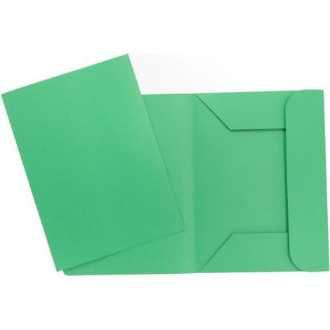 Fraschini Carpetas 3 Solapas de Cartulina A4 Verde - Paq. 50