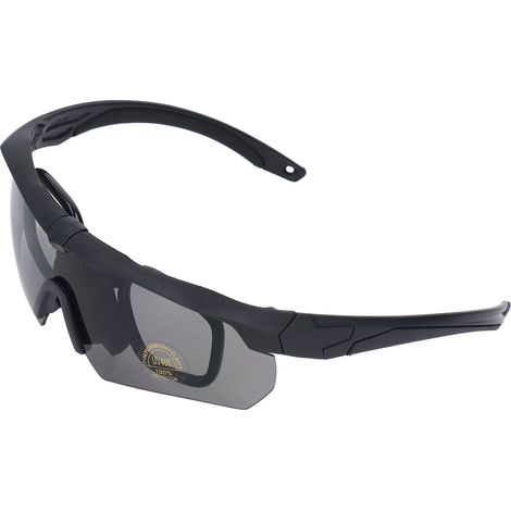 Lunettes de protection contre les impacts pour le cyclisme en extérieur, avec verres interchangeables jaunes transparents (1/5)