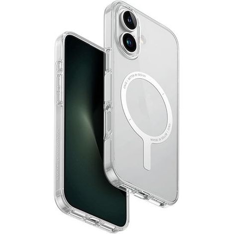 Custodia UNIQ Clario per iPhone 16 da 6,1" con ricarica Magclick, trasparente/trasparente. (1/5)