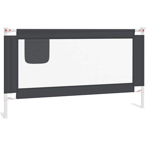 Maison Exclusive - Kleinkind-Bettschutzgitter Dunkelgrau 150x25 c (1/5)