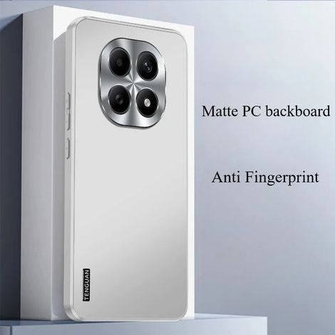 (Argent, Redmi Note 15 Pro) Coque de téléphone à la peinture métallique mate et au toucher givré, résistante aux chocs, aux chutes et aux empreintes digitales. (1/5)