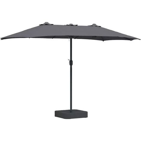 Paravent de jardin couleur anthracite, 385 x 209 x 244 cm (1/5)