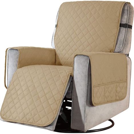 Non-Slip Armchair Cover, Fits Small Sofa Covers, Seat Width 25", Reversible, Home Use (Grey) (1/5)