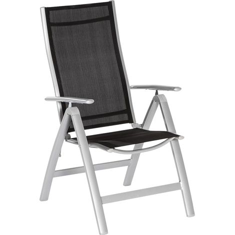 Carrara Klappsessel schwarz Aluminium/Textil