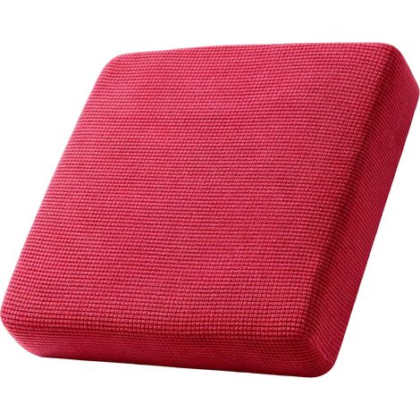 Housse de coussin de siège individuel extensible, housse de canapé en polyester résistant aux éclaboussures, 19,69 à 24,8 pouces de longueur, 17,72 à 25,59 pouces de largeur, rouge vin (1/5)