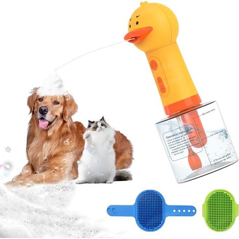 Distributeur De Savon Chien Avec Brosse Bain Chien Chat (1/4)