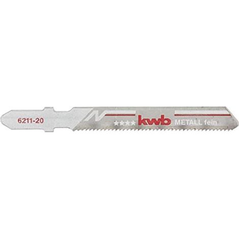 Kwb set 2 lame super flessibili hcs per metallo 77x50 mm taglio fine bimetallo per seghetto alternativo Einhell Bosch Aeg (1/3)