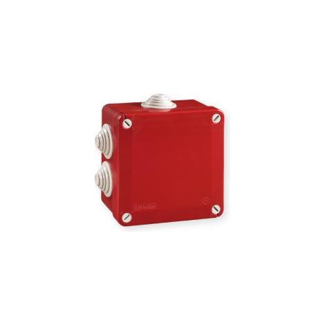 boite de dérivation - a tétines - 100 x 100 x 50 mm - rouge - boite étanche - iboco 05546 (1/2)
