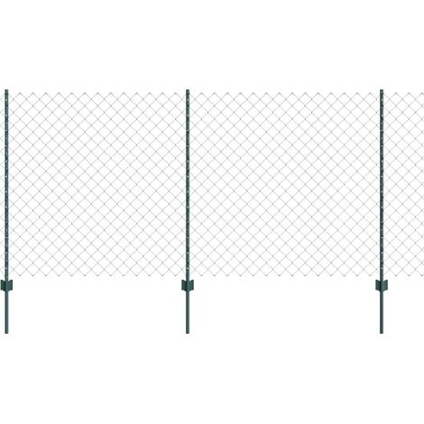 Maison Exclusive - Kettenzaun mit Pfosten 10 x 1,2 m (B x H)