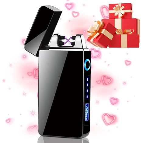 Briquet Électrique USB Rechargeable pour Papa et Femme - Arc Électrique avec Indicateur Puissance et Commande Tactile - Cadeau Original pour Hommes et Pères (1/5)