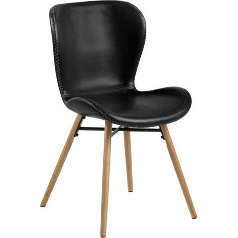 Poltrona imbottita Batilda Retro, ecopelle, legno (1/5)