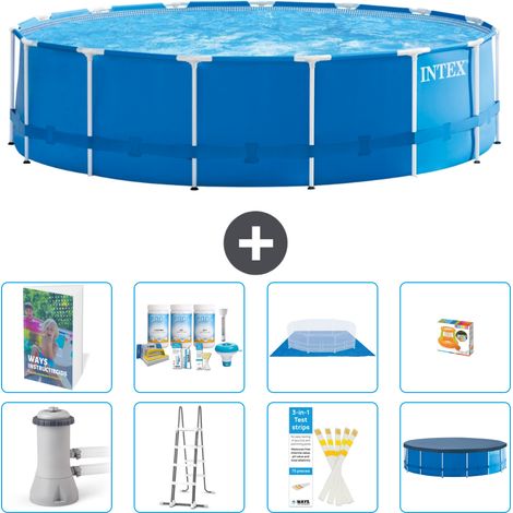 Intex Piscine Tubulaire Ronde - 457x122 cm - 9-pièces  S548