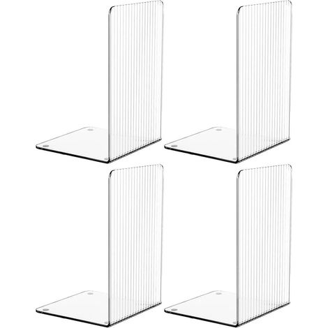 4er Set Klare Buchstützen aus Acryl, L-Form, 18cm, für Büro & Zuhause (1/5)
